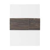 Rustikale Holzflorenleuchten Hochzeit Einladungsbanderole (Rückseitenbeispiel)