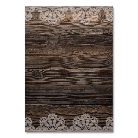 Rustikale Holzflorenleuchten Hochzeit Tischnummer (Rückseite)