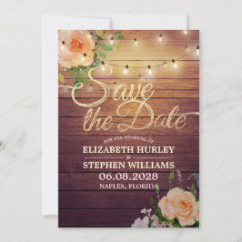 Rustikale Holzflorenleuchten Save the Date