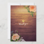 Rustikale Holzflorenleuchten Save the Date (Rückseite)