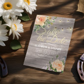 Rustikale Holzflorenleuchten Save the Date