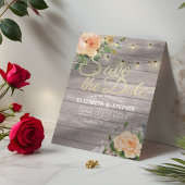 Rustikale Holzflorenleuchten Save the Date