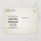 Rustikale Holzflorenleuchten Save the Date Ankündigungspostkarte (Rückseite)