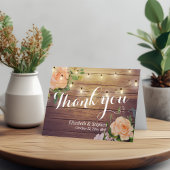 Rustikale Holzflorenlichter Hochzeit Danke