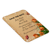 Rustikale Holzflorenschmetterlingssehen retten das Magnet (Rechte Seite)