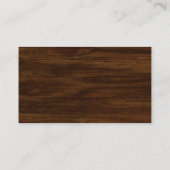 Rustikale Holzflorentenkarte Begleitkarte (Rückseite)