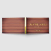 Rustikale Holzfolienhochzeit Gästebuch (Voll)