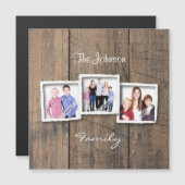 Rustikale Holzfotografie nach Maß Magnetkarte (Vorne/Hinten)