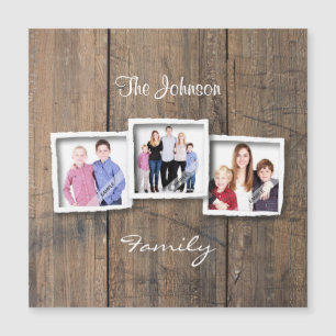 Rustikale Holzfotografie nach Maß Magnetkarte