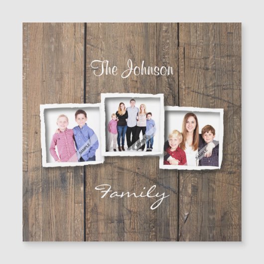 Rustikale Holzfotografie nach Maß Magnetkarte (Vorderseite)