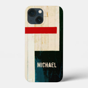 Rustikale Holzfußböden und Markierungen iPhone 13 Mini Hülle