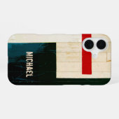 Rustikale Holzfußböden und Markierungen iPhone 16 Hülle (Rückseite (Horizontal))