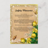 Rustikale Holzgelbe Blütenschmetterlingssicherheit Begleitkarte (Vorderseite)