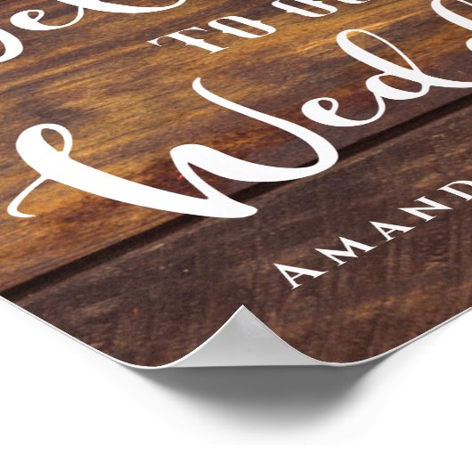 Rustikale Holzgelbe Sonnenblume Willkommen bei Hoc Poster (Ecke)