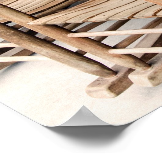 Rustikale Holzgestühle Poster (Ecke)