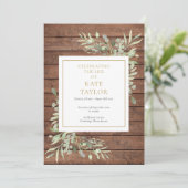 Rustikale Holzgrüne Beerdigung Programm (Stehend Vorderseite)