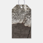 Rustikale Holzherzenhochzeit Geschenkanhänger (Rückseite)