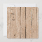 Rustikale Holzhochzeit Einladung (Rückseite)