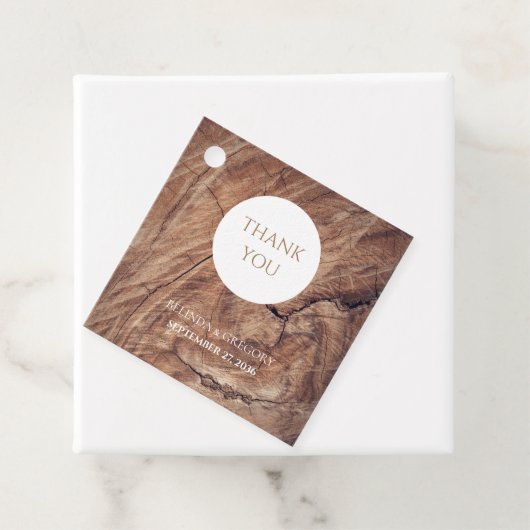 Rustikale Holzhochzeit Geschenkanhänger (Beispiel)