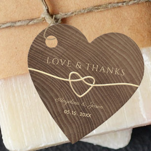 Rustikale Holzhochzeit Geschenkanhänger