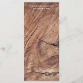 Rustikale Holzhochzeit Menükarte (Rückseite)