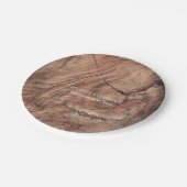 Rustikale Holzhochzeit Pappteller (Schrägansicht)