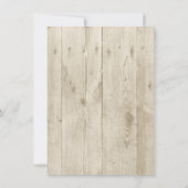 Rustikale Holzhochzeit retten Datum-Ankündigung Einladung (Rückseite)