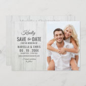 Rustikale Holzhochzeit speichert das Datum der Ent Save The Date (Vorne/Hinten)