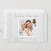 Rustikale Holzhochzeit speichert das Datum der Ent Save The Date (Rückseite)