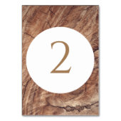 Rustikale Holzhochzeit Tischnummer (Rückseite)