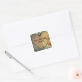 Rustikale Holzhörer Save the Date - Aufkleber auf (Umschlag)