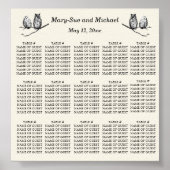 Rustikale Holzhüllen-Sitzordnung Poster (Vorne)