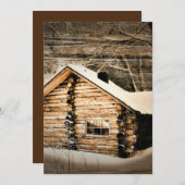 Rustikale Holzhütte im Grünen Einladung (Vorne/Hinten)