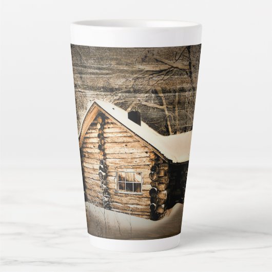 Rustikale Holzhütte im Grünen Milchtasse (Vorderseite)