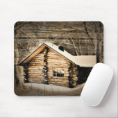Rustikale Holzhütte im Grünen Mousepad (Mit Mouse)