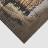 Rustikale Holzhütte im Grünen Seidenpapier (Detail)