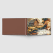 Rustikale Holzhütte in goldener Morgennebel Gästebuch (Voll)