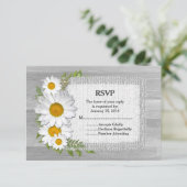 Rustikale Holzhütte (Strauß) RSVP daisy2 Karte (Stehend Vorderseite)