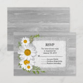 Rustikale Holzhütte (Strauß) RSVP daisy2 Karte (Vorne/Hinten)