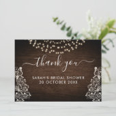 Rustikale Holzhütten mit Leichenholz Dankeskarte (Stehend Vorderseite)