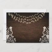 Rustikale Holzhütten mit Leichenholz Dankeskarte (Rückseite)