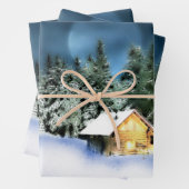 Rustikale Holzkabine Vollmond Geschenkpapier Set (Beispiel)