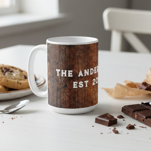 Rustikale Holzkaffeemaschine Tasse