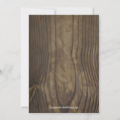 Rustikale Holzkalligraphie - Einladung (Rückseite)