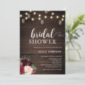 Rustikale Holzkalligraphie Herbst Einladung (Stehend Vorderseite)