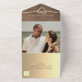 Rustikale Holzkalligraphie verheiratet alle in ein All In One Einladung (Außenbereich)