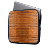 Rustikale Holzkarten Foto-Art Laptopschutzhülle (Vorderseite Links)
