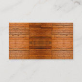 Rustikale Holzkarten Foto-Art Visitenkarte (Rückseite)