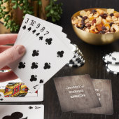 Rustikale Holzkarten mit anpassbarem Text Spielkarten (In Situ)