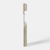 Rustikale Holzkarten mit Shabby Chic Monogram iPhone Hülle (Linke Seite)